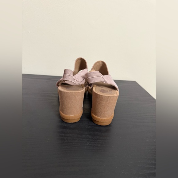 Sorel Joanie Pink Slingback Wedge Leather Sandal Women's Size 9.5 - Picture 5 of 7